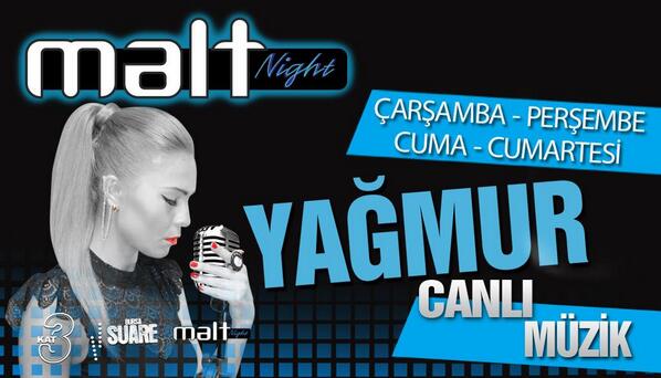 Her hafta olduğu gibi bu hafta da Çarşamba Perşembe Cuma ve Cumartesi <a href="/maltnight/">malt night</a> 'ta Yağmur rüzgarları esecek...