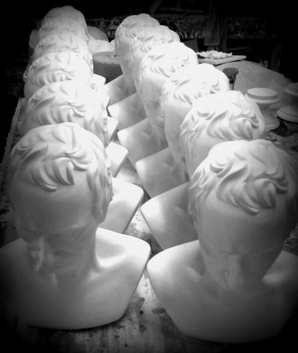 KayvicUK's tweet photo. Just finished 12 casts of Laurence Sterne busts ..Ready to be auctioned off in York
#laurencesterne #casting http://t.co/XZhcBoDNhU