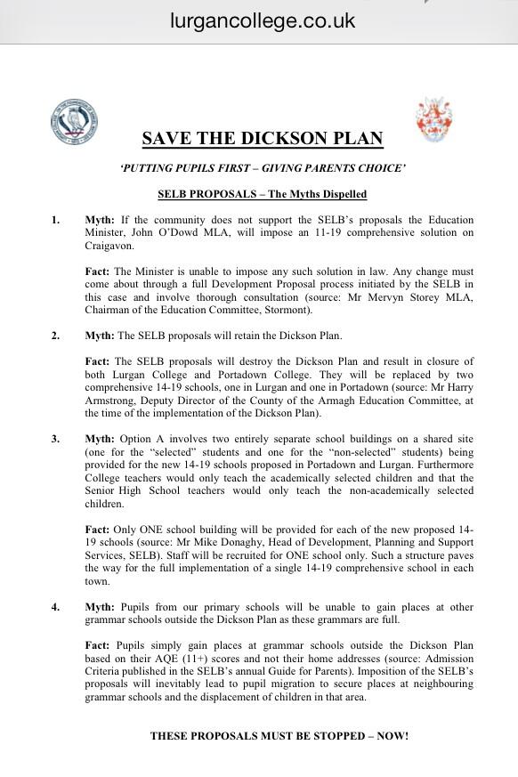 TheDicksonPlan's tweet image. SELB Proposals - the myths dispelled #SaveTheDicksonPlan #SaveOurSystem
