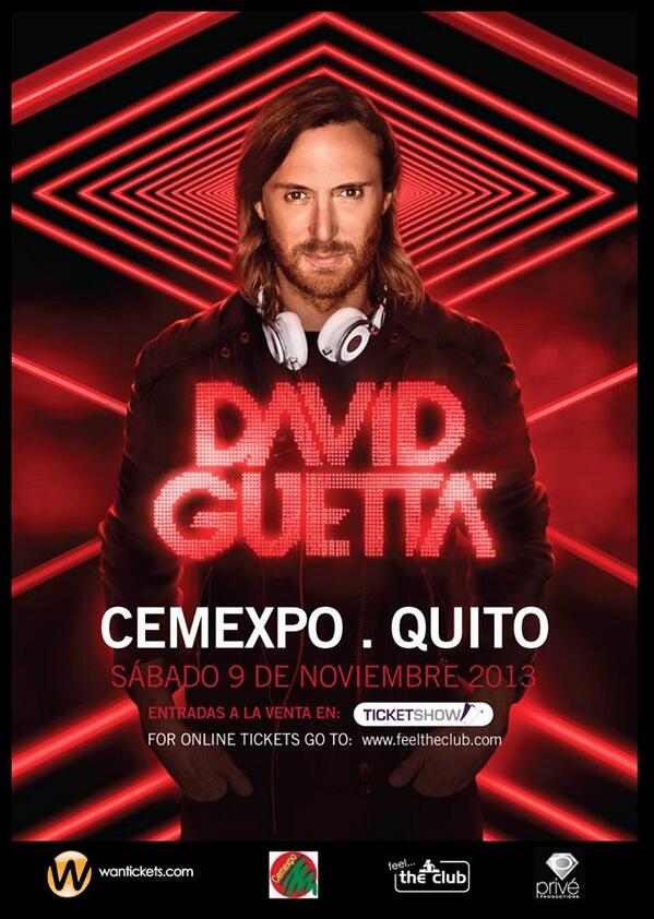 radioalfaec's tweet photo. @davidguetta en Quito #9deNOV #Cemexpo, entradas la venta #Ticketshow  #Musicalísimo RT a esta pic #guettaenalfaradio http://t.co/1ABhcJrVT3