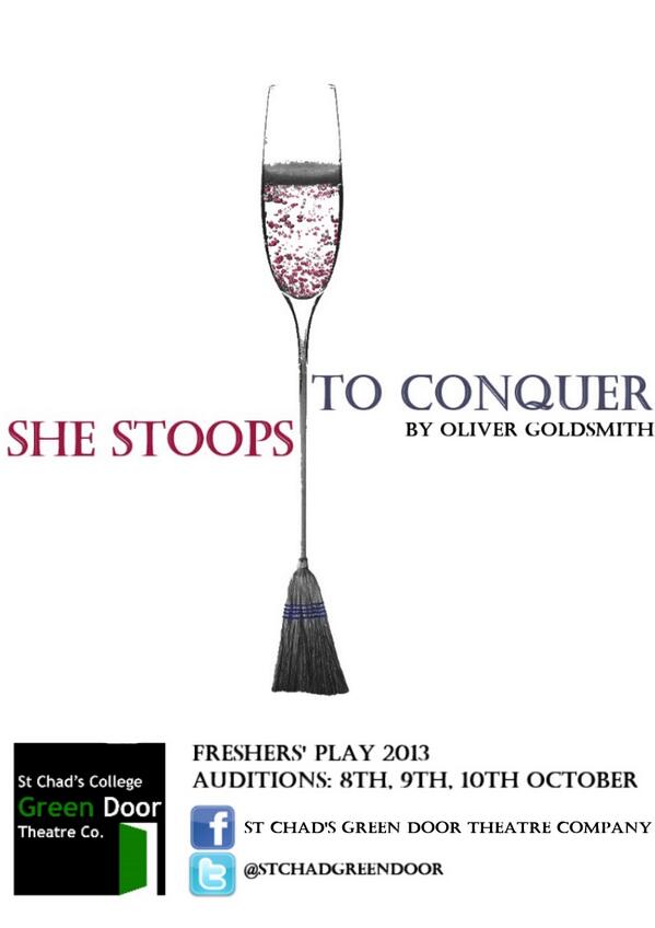 'She Stoops to Conquer' by Goldsmith, a brilliant comedy for this year's Fresher's play!