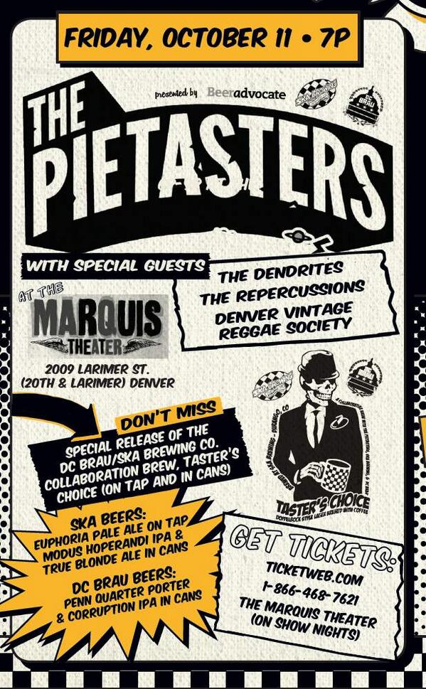 The Pietasters & Taster's Choice Release w/ BeerAdvocate, DC Brau & Ska