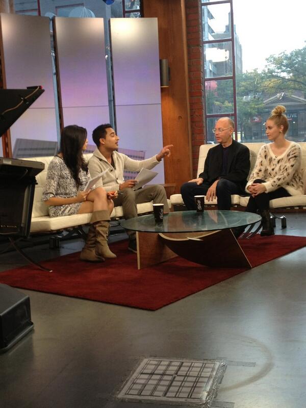 RozMogani's tweet photo. @CP24Breakfast @liztrinnear with@poojahandatv @GurdeepA talking about @Much and #muchfact @sbnuitblancheTO http://t.co/fhQozebmFL