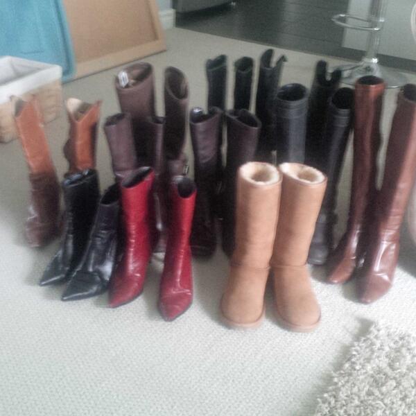 PamelaMusgrave's tweet image. One might think I am in a store but nope. #bootaholic #bootaddiction #bootproblems #kicktheboot