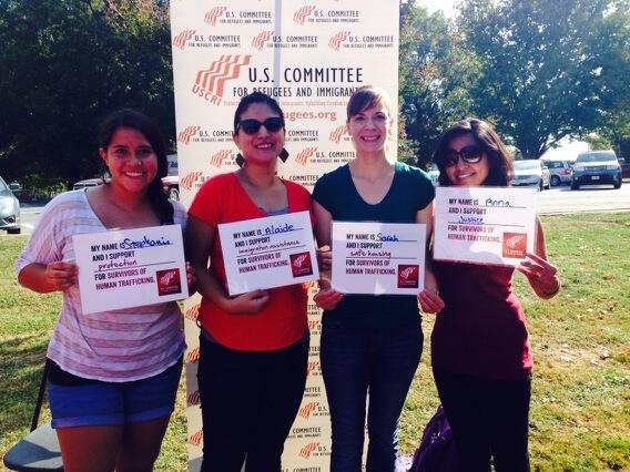 DCSMS's tweet image. State your support for victims of modern day slavery at @uscridc #smswalk