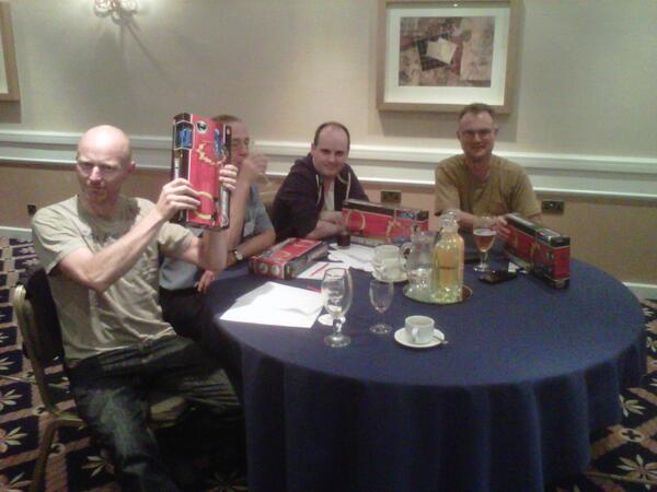 stuartphysics's tweet photo. Victorious physics quizzers and their toys, @WeArePhysics keeps up the Moray tradition http://t.co/IxNx2iTABa