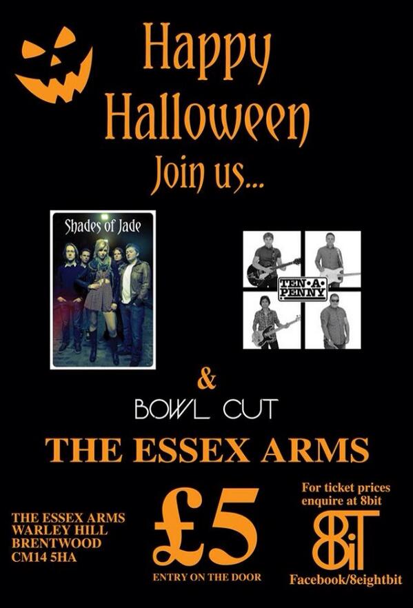 OllieByName's tweet photo. A night of live music on Halloween head on down to @8Eight_Bit 's event #Brentwood #livemusic #essex #halloween http://t.co/n7kvwQyuYB