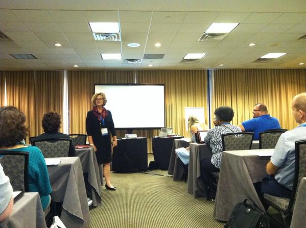 ProfAstrid's tweet image. #NAU Bev Amer presenting on blended/flipped computer info systems courses at #TPtech