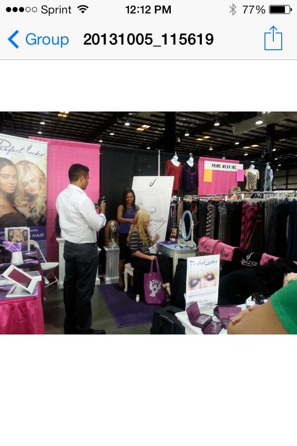 JovanceSalon's tweet photo. Jovance is at the Ultimate Women's Expo with Perfect Locks demonstrating the virgin hair  Volumizers! http://t.co/C1ZnYNZ213