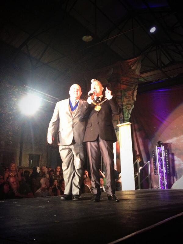 Our Lord Mayor @garymillar & Consort are clearly made for the catwalk at the @VogueBallLpool #Vogueball2013