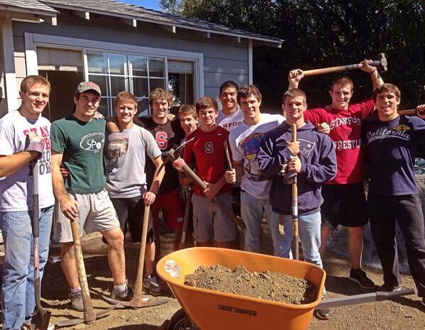 Team had some fun doing volunteer work in East Palo Alto today! #CardinalCaliber #GoodtoGiveBack