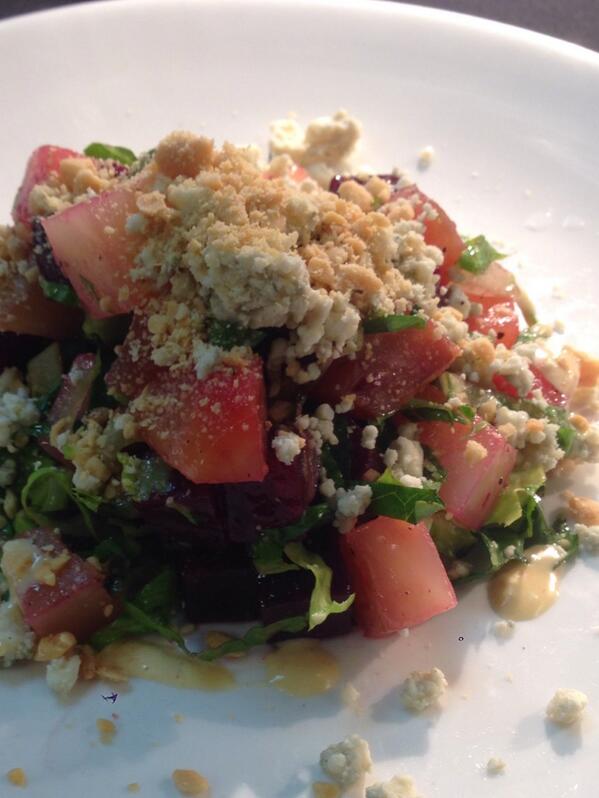 #FallMenu Beet Salad w/ blue cheese &amp; marcona almonds