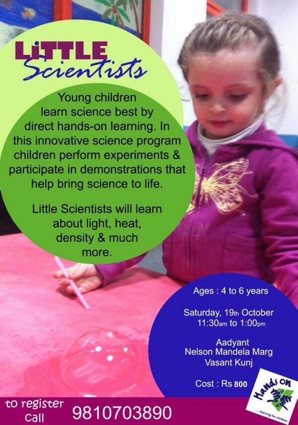 AadyantSchool's tweet image. Young children learn science best by direct hands- on learning. Register your child now in this #ScienceProgram!