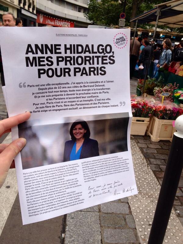 Les priorités d' @Anne_Hidalgo distribuées à Aligre ce matin! #ps12e avec @MGromberg @CHOPIN43 @frpellegri