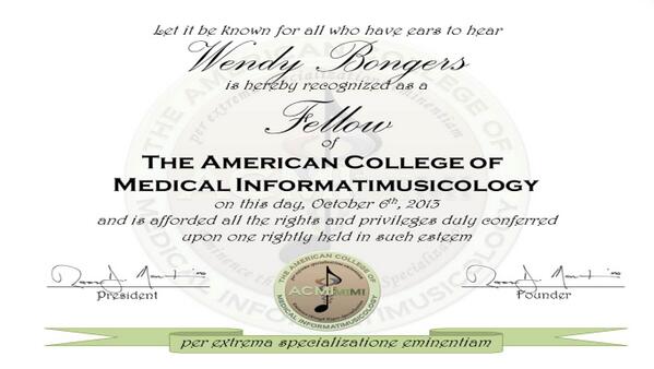 Prettyill's tweet image. Awesome! ;) RT @RossMartin: Congrats, Wendy Bongers @wmwbongers on your induction as a Fellow in @ACMImimi #CPC2013