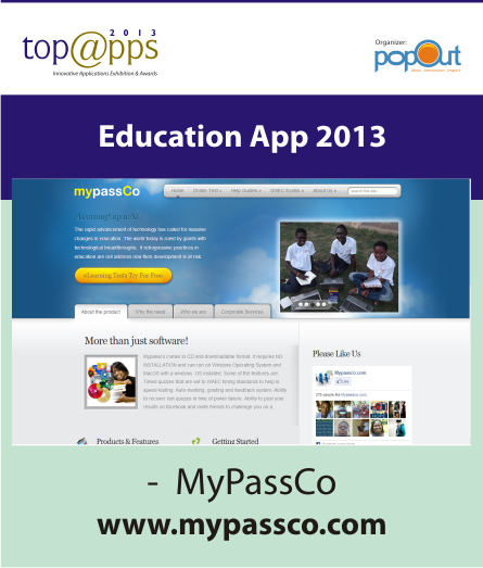 TopAppsAwards's tweet photo. #MyPassCo won Education App of the year in @TopAppsAward 2013. http://t.co/KdKNQw73t1