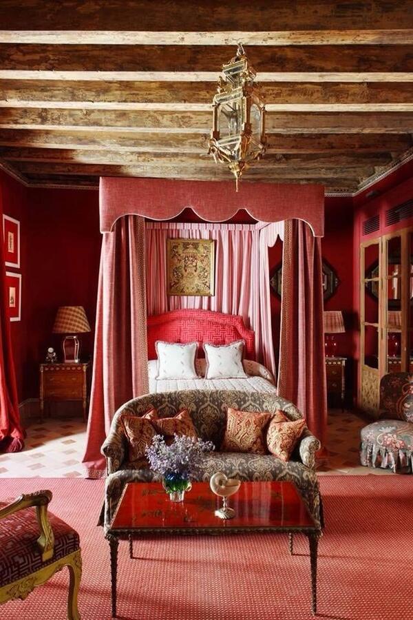 Alpine European opulence bedroom