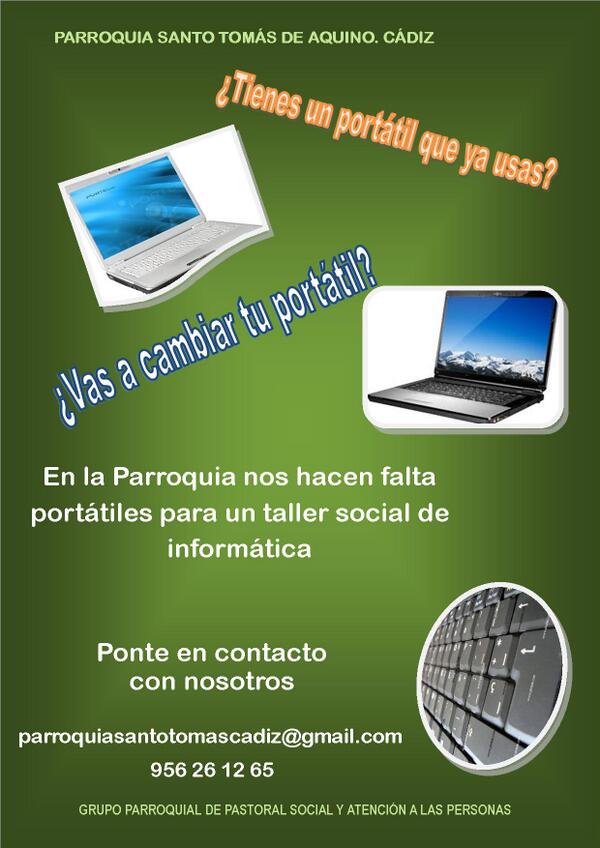 ManuelaRuiz's tweet photo. Buscan portátiles usados, tal vez alguien puede ayudar a este párroco de #Cádiz cc @Nena56Carmen @NoniGmez http://t.co/xbCgosVx3o