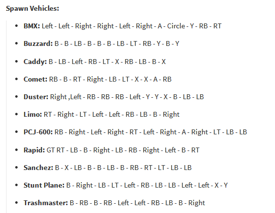 Gta 5 Ps3 Cheats & Tips - Vehicles Cheats