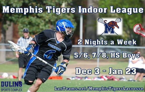 Memphis Lacrosse (@memphislacrosse) on Twitter photo #TigersLax is proud to announce that we will be hosting an Indoor League for 5/6 7/8 and HS boys #GrowTheGame #TigersLax is proud to announce that we will be hosting an Indoor League for 5/6 7/8 and HS boys #GrowTheGame