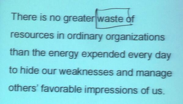 suze4405's tweet photo. Amazing first session of #odn13!  We waste an inordinate amount if time managing the perception of us. http://t.co/9SCrGVH2rD