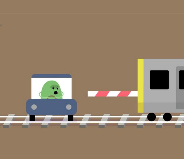 KevinKevwallace's tweet photo. So that's what happens when you drive through a level crossing: http://t.co/zSGQi3Mguf http://t.co/8afLdOP7w0