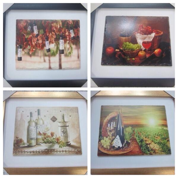 SkyShop_Int's tweet image. Ceramic 3D picture in golden or black frames,Item#: 51303 - Wine pics, Size: 9" x 12" - $18.99, perfect gift