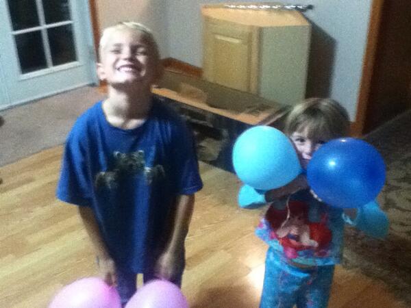 quoyahem's tweet photo. My balloon-fighters! http://t.co/JU8g3OBxzb