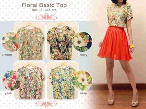 gitifiishop's tweet image. Floral basic  top | 64rb | bahan : crepe