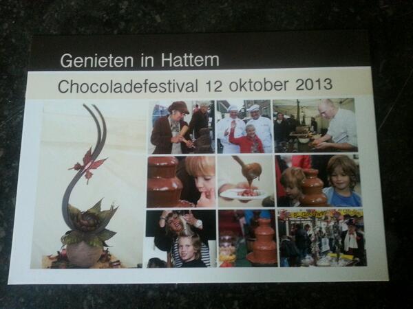 Deze week de laatste voorbereidingen treffen voor het #chocolade #festival op 12 oktober te Hattem.