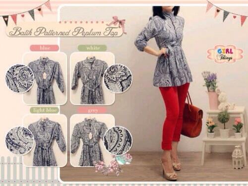 gitifiishop's tweet image. Batik pattern top | 68rb | bahan : katun