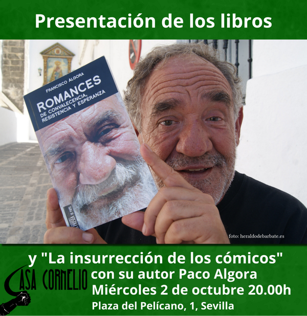 SATSevilla's tweet photo. El próximo 2 de octubre tendremos en @CasaCornelio al actor y escritor Paco Algora. ¿Te apuntas? #Libros #Sevilla http://t.co/QbjdicFzyE