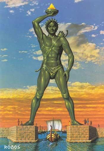 itzhothelios's tweet photo. the colossus of rhodes made by the people who love me :))) http://t.co/q9naRG0G2y