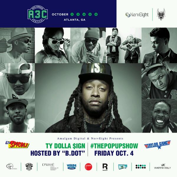 NervEight's tweet image. .@AmalgamDigital x @NervEight Present  #ThePopUpShow ft @TyDollaSign @A3C hosted by @bdotTM Fri Oct.4 #ApacheCafe