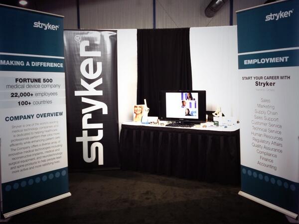 StrykerCanada's tweet photo. Visit #Stryker at booth 118 at the #P4E Career Fair! Great @uofg @uWaterloo @ConestogaC @MBALaurier talent today! http://t.co/7XCEQe4RV5