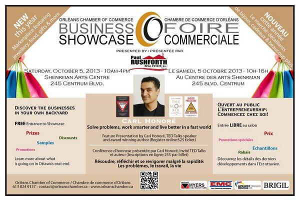 Proud to support Orleans Business Showcase Oct 5, with <a href="/PaulRushforthRE/">Paul Rushforth</a> #Brigil <a href="/EMCNews/">EMC News</a> #ImprimerieOrleans