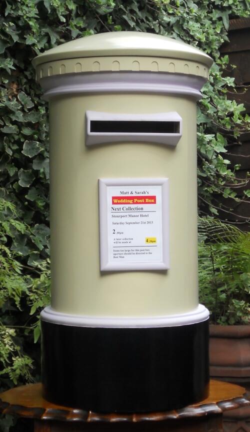 Creator54's tweet image. Here's a custom made pillar box style wedding post box in ivory and lilac