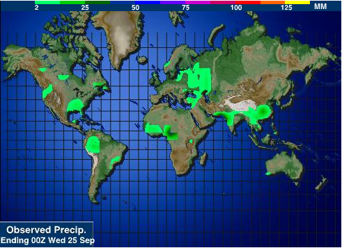 intellicast's tweet photo. This map shows 24-hour precip totals around the world. Has your area seen any #rain recently? #fall #weather http://t.co/JFcG7mChHq