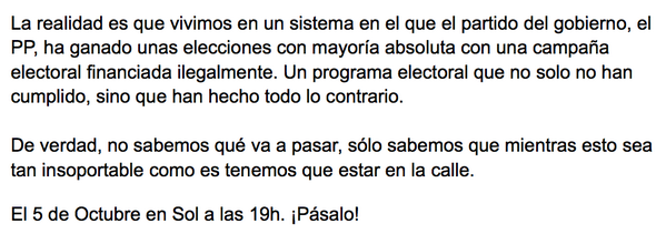 acampadasol's tweet photo. Seguro que todas tenéis en vuestro smartphone una aplicación de mensajería instantánea. ¿Movemos el #5oct? http://t.co/z4HXGDpneE