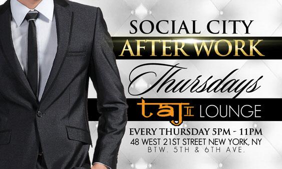 GOHARDMACK's tweet photo. #SocialCityThursdays @tajlounge #Afterwork #2For1drinks til 9 Every1 Free #happyhour @DjCookz @DJMrFamousNYC #nyc RT http://t.co/LM31e4o66k