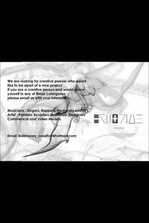 BailMoneyAgency's tweet photo. RT AND SHARE: New creative agency http://t.co/l7PUpSLWKn
