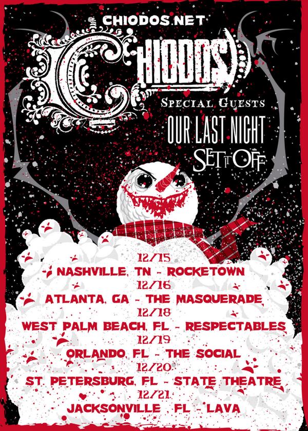 SetItOff's tweet photo. So stoked to be touring with @chiodos &amp; @OLNBand in December! Get your tickets now at: http://t.co/X4s0ekXncR! http://t.co/Ub0f67FnFS