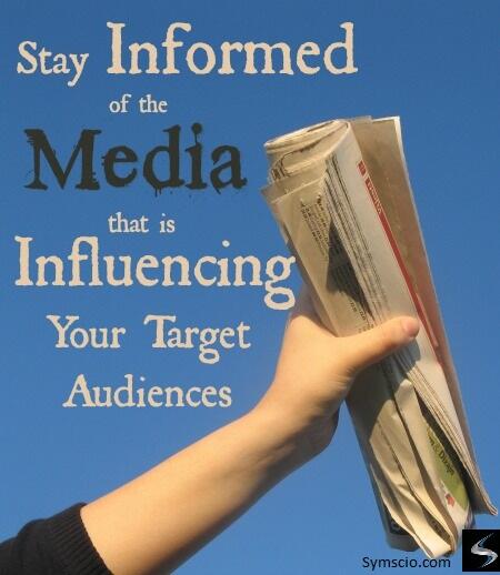 Symscio's tweet image. "Stay informed of the media that is influencing your target audience." symscio.com