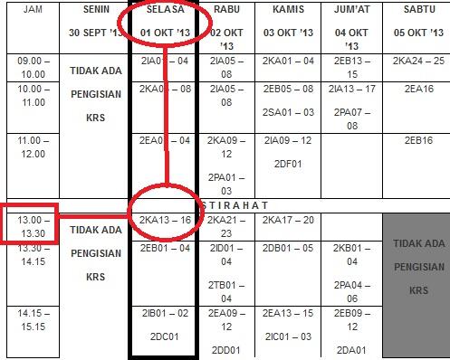 AuliaAusath's tweet photo. @2ka13 jadwal pengisian KRS kelas kita, SELASA 1 okt '2013 jm 13.00-13.30 http://t.co/HOyOFDwPUB