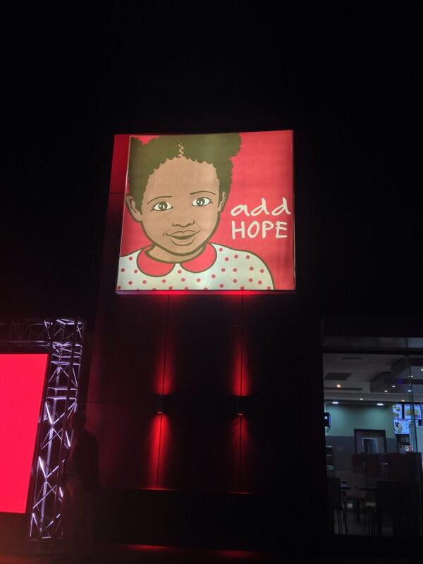 Yesterday there was a Colonel and today there's a smiling face of an #AddHope child