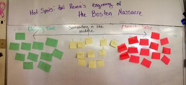 MikReamer's tweet photo. #ehmshistory #myphumanities @EastHills5_8  using #visiblethinking to analyze Boston Massacre  @ProjectZeroHGSE #10gp http://t.co/yfVH5y3Vfz