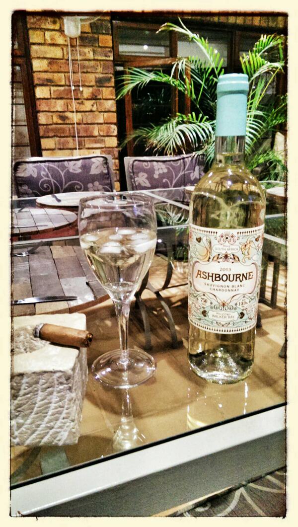BrandonScheltie's tweet photo. Summer time and the living is easy...  #ashbourne #wine #cigar #cuban #southafrica http://t.co/DQyoKSdHYK