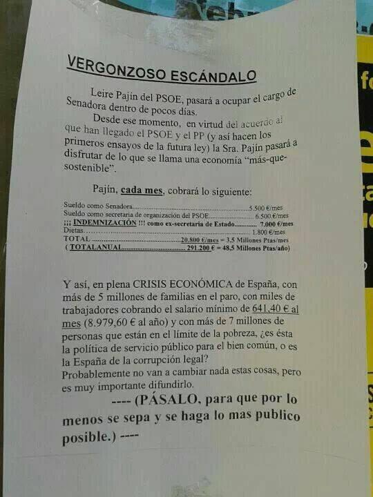 ViktoriusTV's tweet photo. POLITICOS ... QUE ASCO QUE DAIS!! (mirar foto por favor) RT Please! http://t.co/LC9m7wngvd
