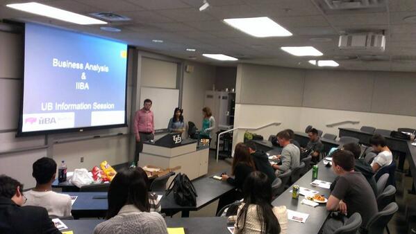 ub_misa's tweet photo. MBA &amp; MIS students learnt about the world of #BusinessAnalysis thanks to the IIBA Buffalo Chapter #IIBA #KeepLearning http://t.co/AwacgZzRZx