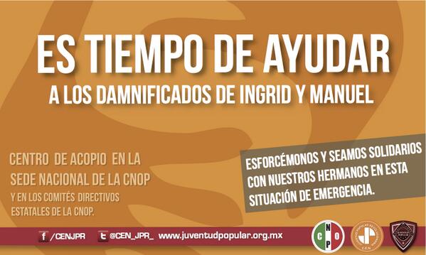 JPR_SLP's tweet photo. No dejes de apoyar a los damnificados por las lluvias #EsTimpoDeAyudar http://t.co/KGxF2TBE4b